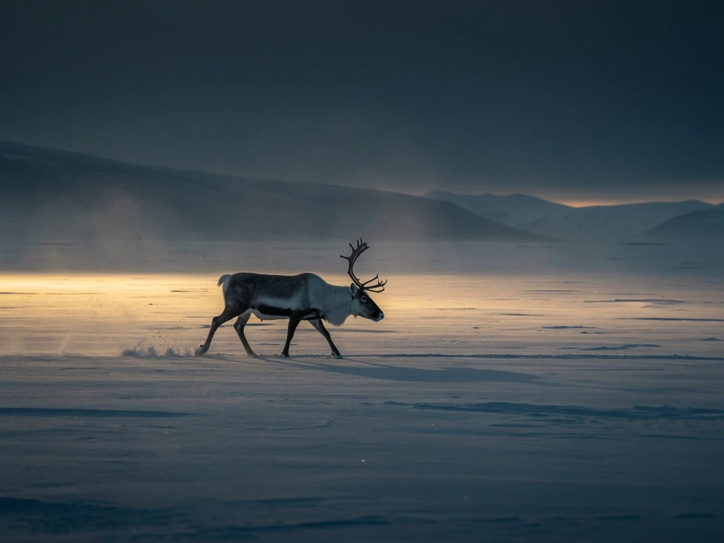 Rentier Krafttier: Ausdauer durch die Dunkelheit