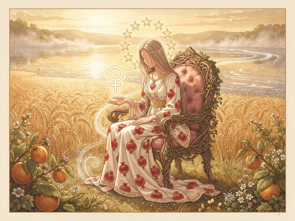 Die Herrscherin Tarot: Fülle, Weiblichkeit, Kraft