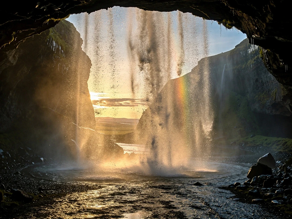 Seljalandsfoss spirituell: Island Kraftort